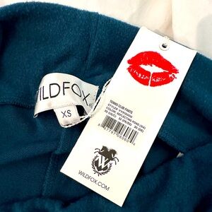 WILDFOX Tennis Club pants Size XS reflecting ping green